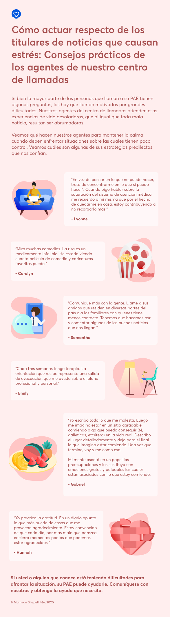 Cómo actuar respecto de los titulares de noticias que causan estrés: Consejos prácticos de los agentes de nuestro centro de llamadas